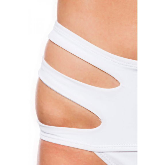 Bandeau Bikini wit high waist