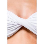 Bandeau Bikini wit high waist