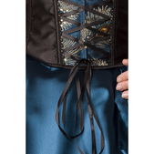 Dirndl jurk zwart/blauw veren