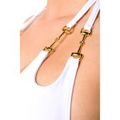 Triangelbikini wit/goud