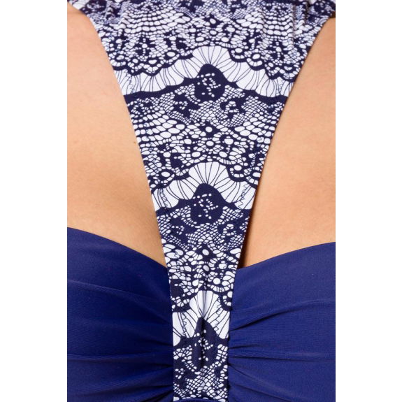 bikini blauw kantpatroon