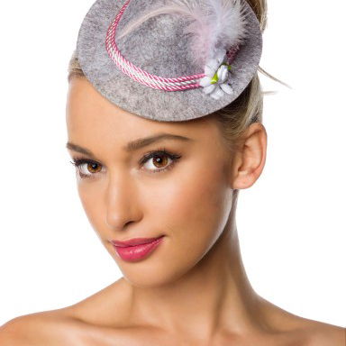 Dirndline mini hoed roze