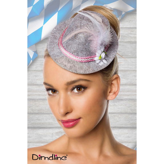 Dirndline mini hoed roze