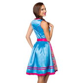 Premium Dirndl jurk roze/ blauw bloem
