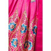 Premium Dirndl jurk roze/ blauw bloem