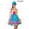 Dirndl jurk blauw/roze/geel Dirndl jurk blauw/roze/geel