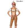 Lederhosen vrouw met borduurwerk bruin Lederhosen vrouw met borduurwerk bruin