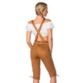 Lederhosen vrouw met borduurwerk bruin
