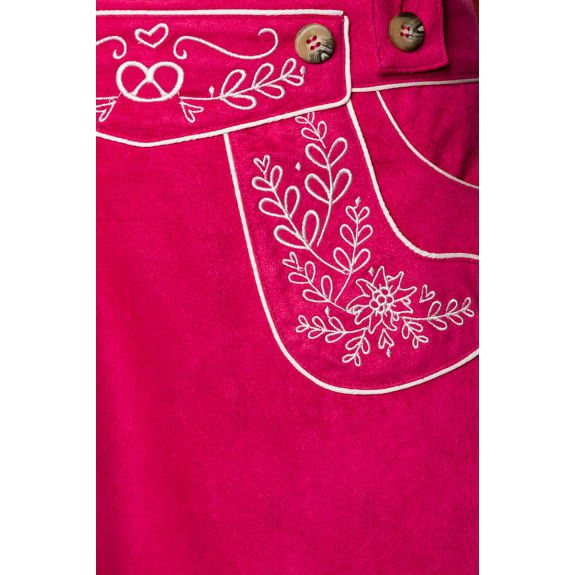 Traditionele rok met borduurwerk Roze