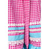 Dirndl met geruit schort blauw