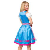Dirndl met geruit schort blauw