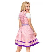 Dirndl met geruit schort roze