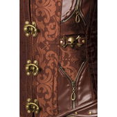 Steampunk onderbustcorset bruin