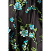 Belsira retro bloemenjurk zwart 