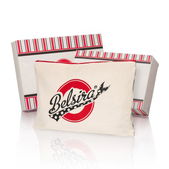 Vintage bikinitop sailor blauw/rood