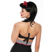 Vintage bikinitop zwart/ wit stip