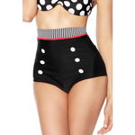 Vintage bikinibroekje zwart/wit stip Vintage bikinibroekje zwart/wit stip