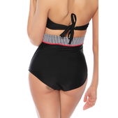 Vintage bikinibroekje zwart/wit stip