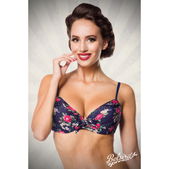 Bikini Top Bloem blauw