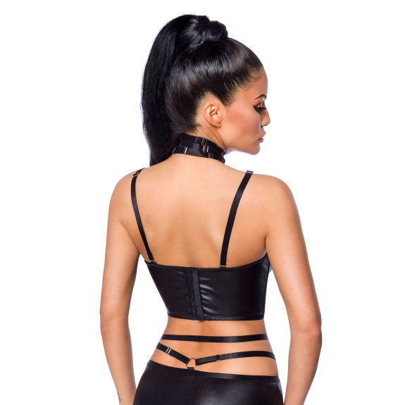Wetlook set met rok