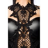2-delige Wetlook outfit met kant